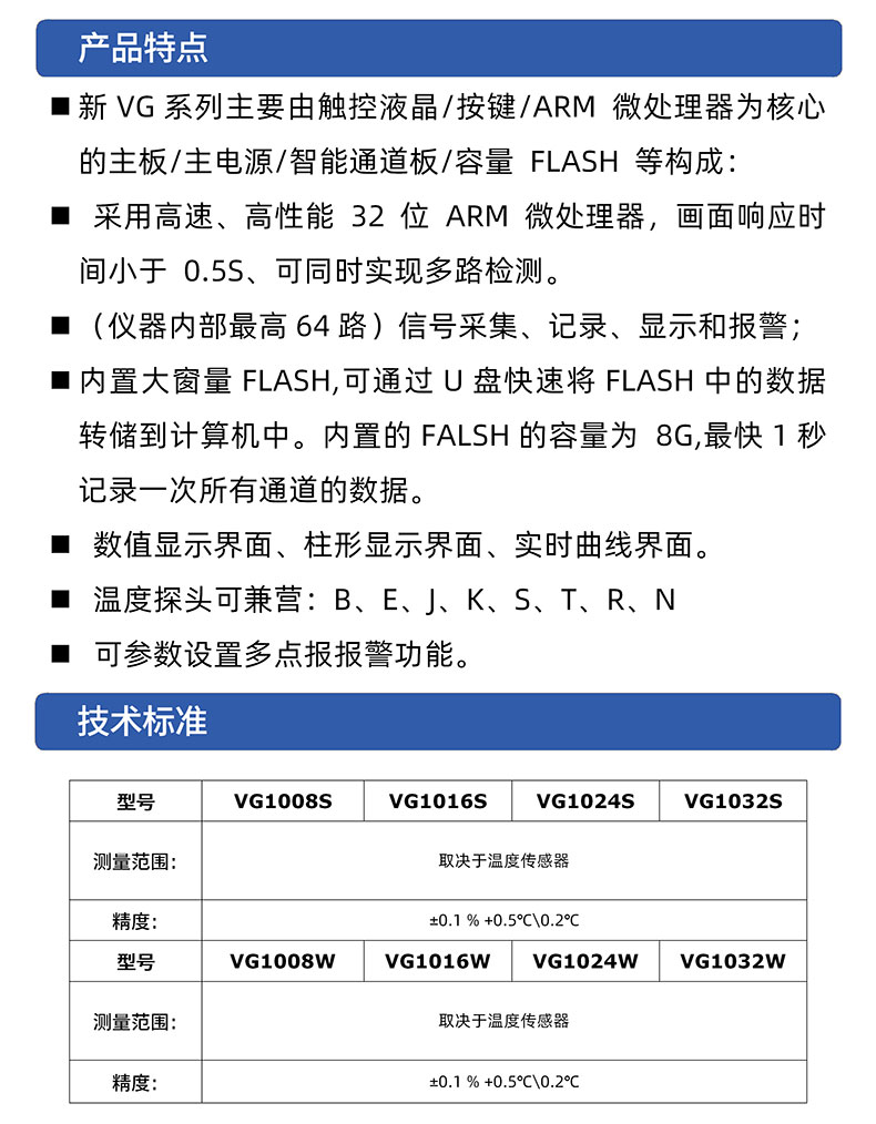 威格多路溫度測(cè)量?jī)x 溫升測(cè)試儀(VG1016W)廠家直銷，品質(zhì)保障插圖2