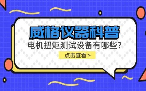 威格儀器-電機(jī)扭矩測(cè)試設(shè)備有哪些？插圖